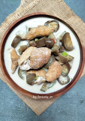 Foto resep Terong Tahu Pong Kuah Santan