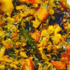A picture of Cabbage curry.