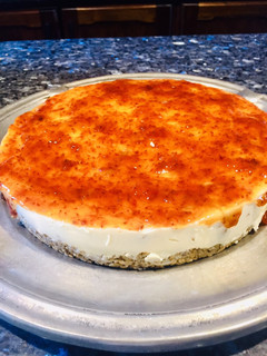 Una foto de Cheese cake de kéfir y nueces muy sano