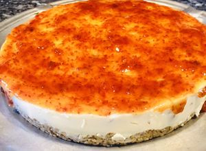 Una foto de Cheese cake de kéfir y nueces muy sano