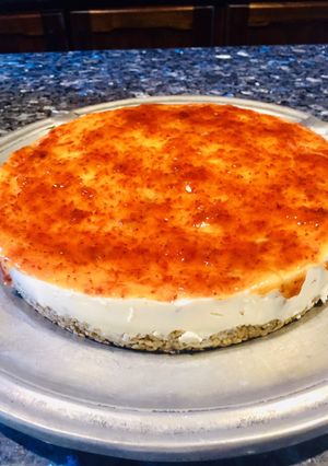 Una foto de Cheese cake de kéfir y nueces muy sano