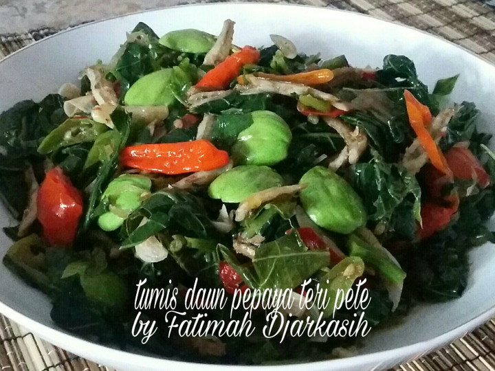 Resep Tumis daun pepaya teri pete, Lezat Sekali