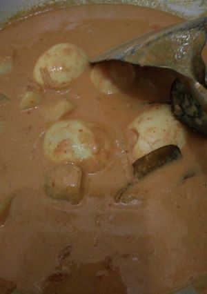 Foto resep Gulai telur, kentang dan ikan teri
