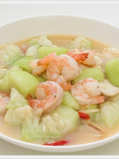 簡單的美味料理~蝦仁燴絲瓜 的食譜成品照片