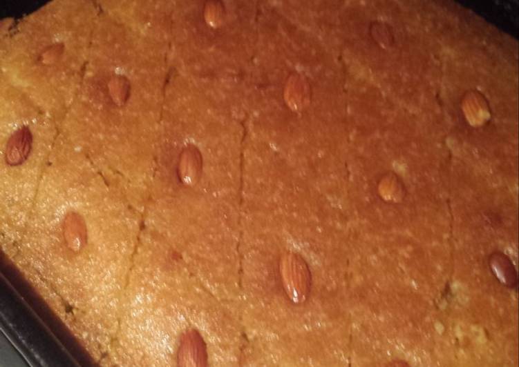 Recipe of Quick Basbousa(semolina cake)