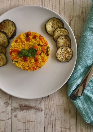 Una foto de Couscous con verduras