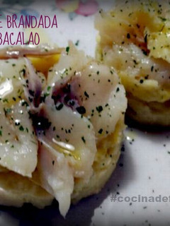 Una foto de Tapa de brandada de bacalao