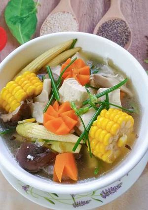 Hình của món Canh nấm ngũ sắc.