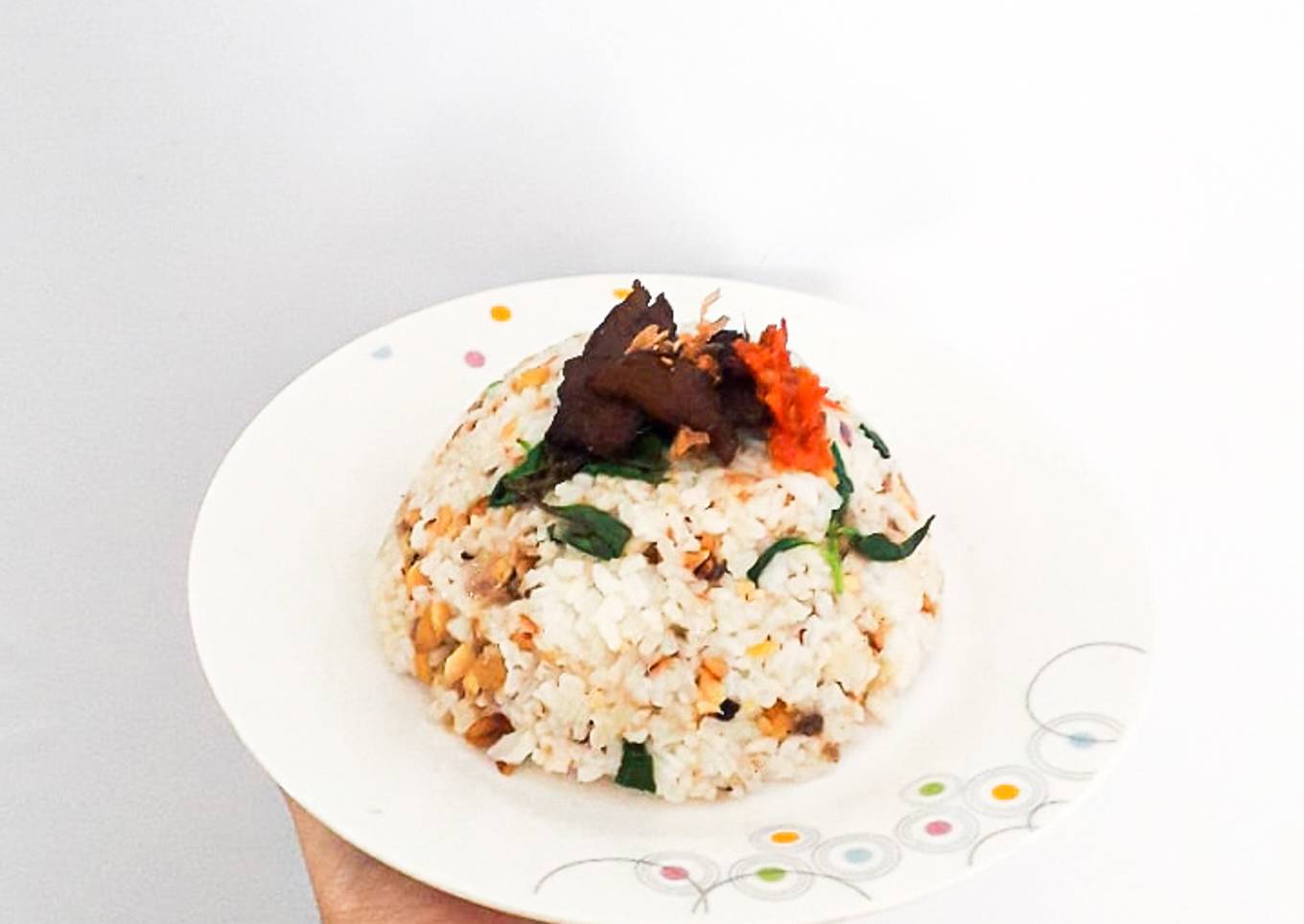 Nasi Tutug Tempe Kemangi