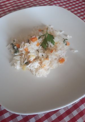 Una foto de Arroz a la jardinera