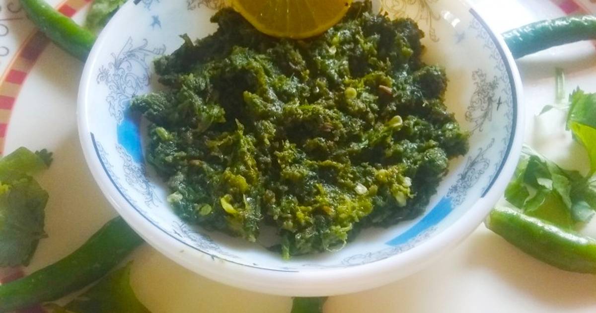 Maharashtrian green chilli Thecha Recipe by Nazia Parveen Cookpad