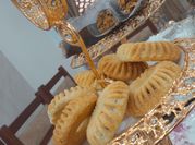 A picture of dates with sesame seeds