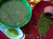 A picture of cilantro bean soup