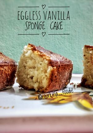 A picture of Eggless Vanilla Sponge Cake.