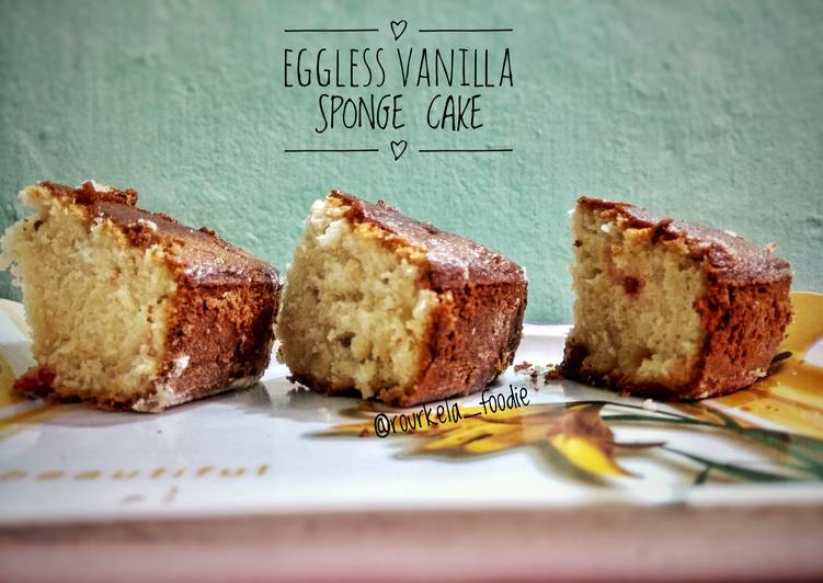 Easiest Way to Make Delicious Eggless Vanilla Sponge Cake