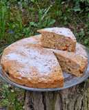 Almás, diós, mazsolás torta (vegán)