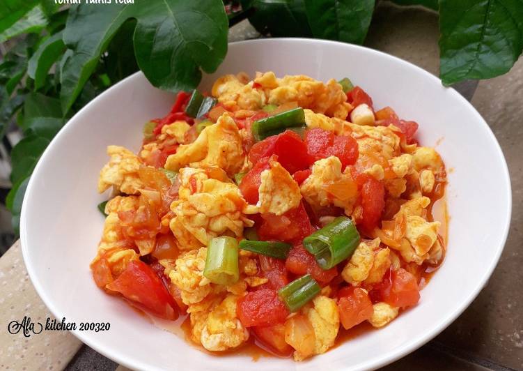 Resep Fancie` jhao tan(tomat tumis telur)chinese food Anti Gagal
