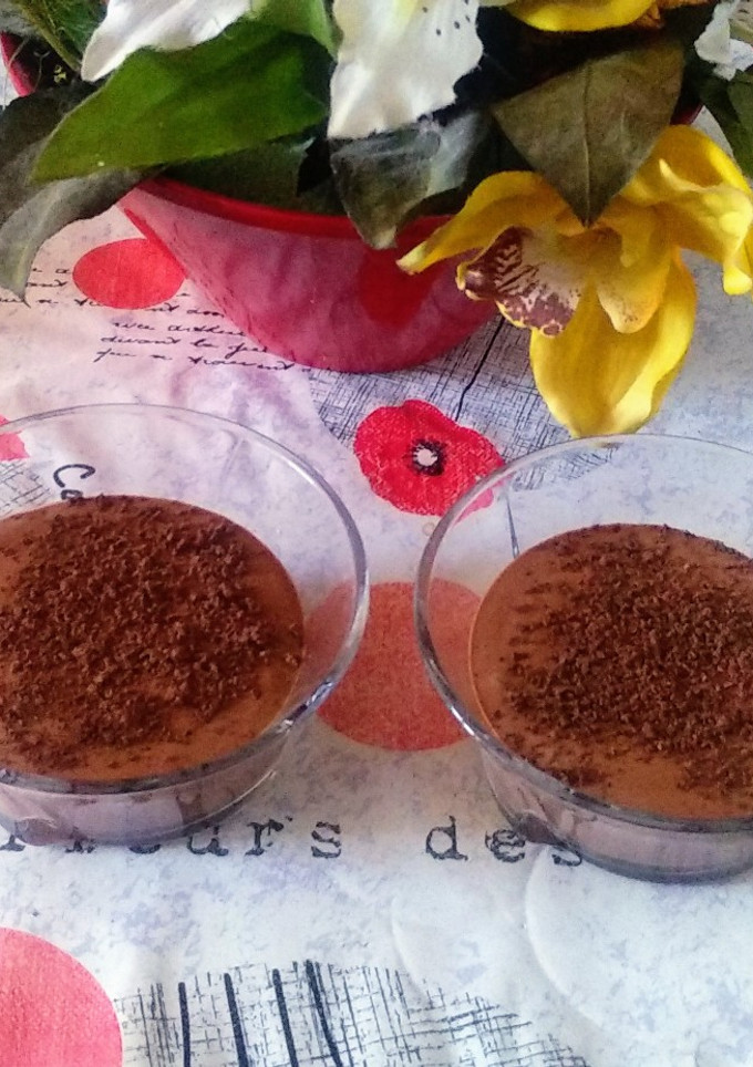 Una foto de Natillas de chocolate sin azúcar 😋