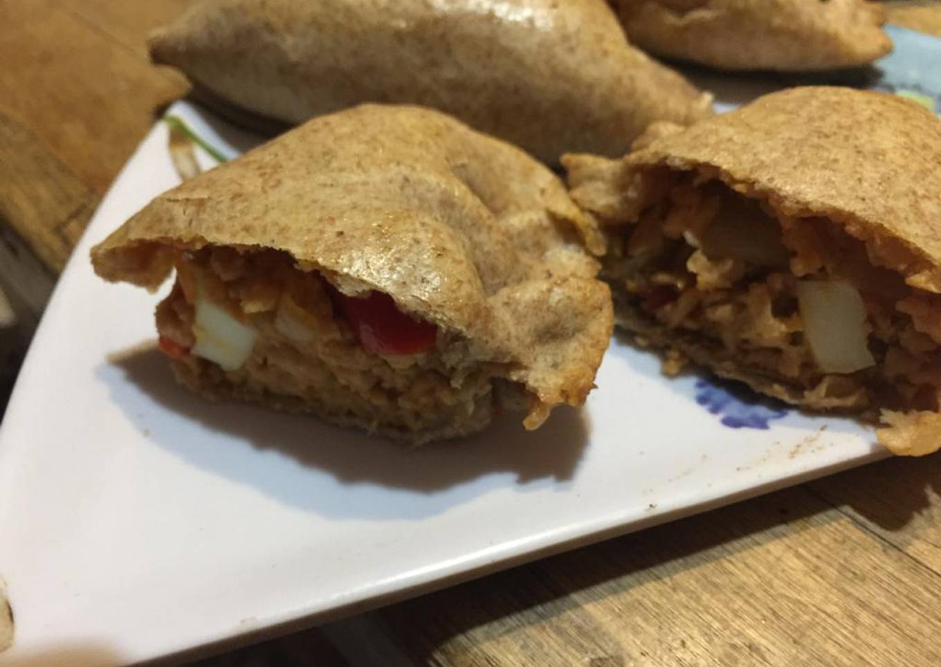 Empanadas integrales con relleno de soja texturizada