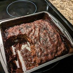 A picture of Brownie Pudding.