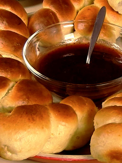 A picture of Mini Greek Tsoureki Braided Buns.
