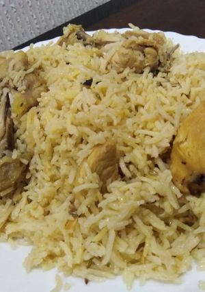A picture of Chicken pulaao.