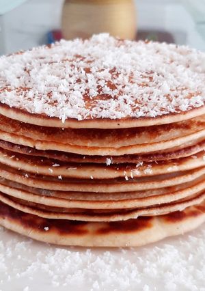Une photo de 🥥Pancakes healthy à la noix de coco🥥