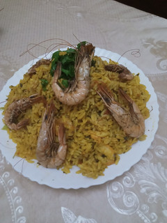 صورة لوصفة ارز بالجمبري