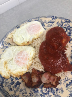 Una foto de Arroz a la cubana con huevo