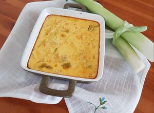 Foto di Flan di porri alla noce moscata