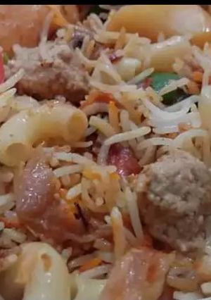 A picture of Macroni goli biryani / cocktail biryani.