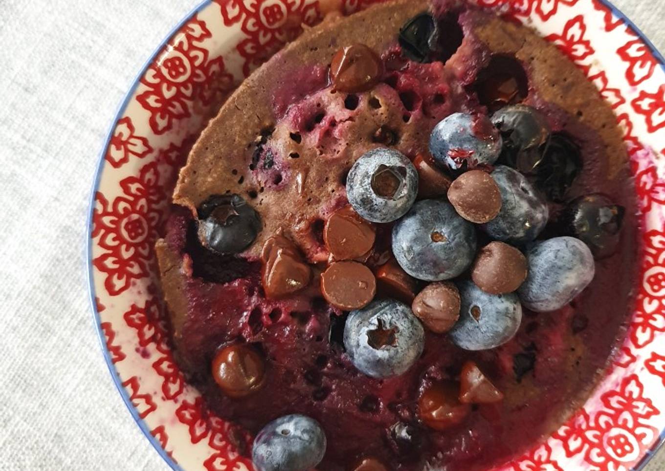 Mini cake de blueberries en microondas