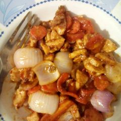 A picture of Stir fry veg with chicken by Nancy.