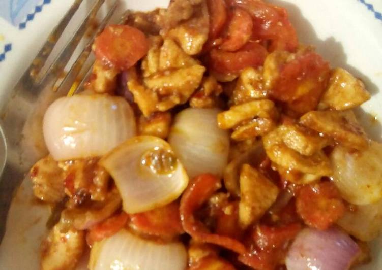 Easiest Way to Prepare Tasty Stir fry veg with chicken by Nancy