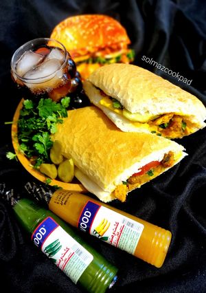 عکسی از دستور ساندویچ گوشت ومرغ solmaz