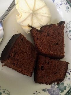 A picture of 3 ingredients. Brownies.