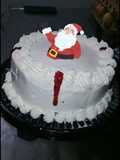 Torta de chocolate cubierta con frosting de queso