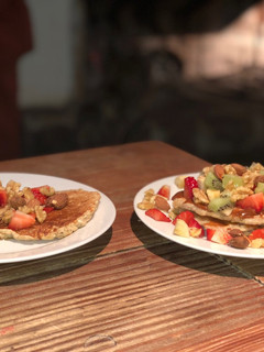 Una foto de Hot cakes de banana y avena (sin azúcar) 😋