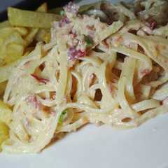 รูปของ Fettuccine carbonara simple