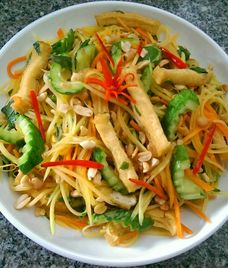 nộm đu đủ chay