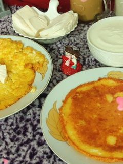 صورة لوصفة بيض بالجبنه الصفراء 🧀🥚🍳وبالجبنه البيضاء بطريقة امي🥚🍳☺😋
