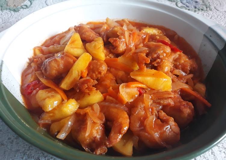 Proses Membuat Udang crispy asam manis Anti Gagal