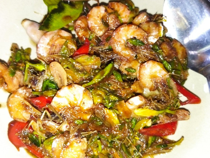 Resep Tumis kembang pepaya udang, Bisa Manjain Lidah