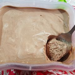 A picture of Home made delicious choclate ice-cream🍦.
