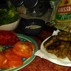 A picture of Falafel with wraps.