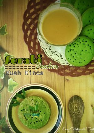 Foto resep Serabi Pandan Kuah Kinca