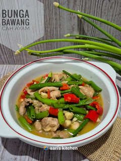 Foto resep Bunga Bawang Cah Ayam