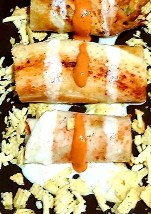 A picture of Cheese burst dosa rolls.