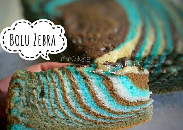 Cara Gampang Membuat Bolu zebra putih telur LEMBUT yang Lezat Sekali