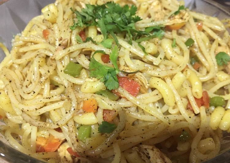 Recipe of Ultimate Chicken veg spaghettis